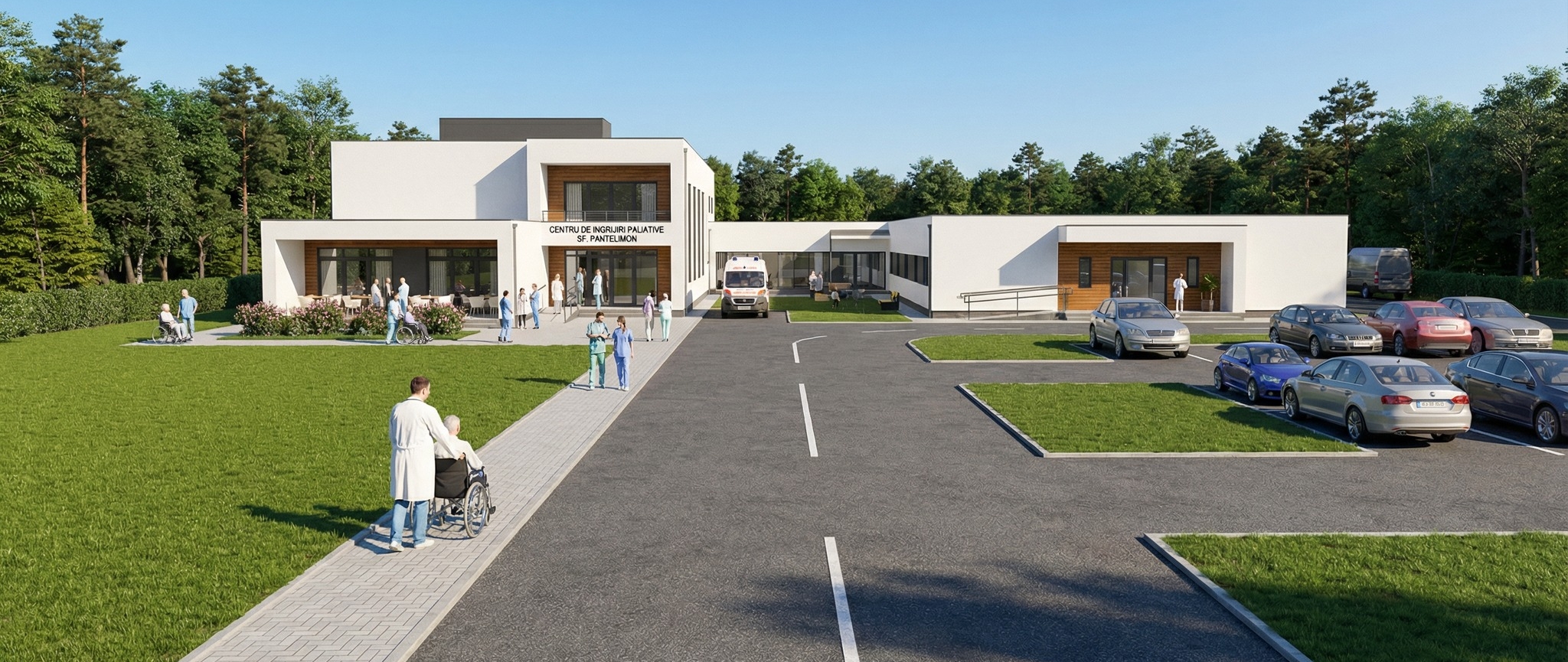 Render 3D — Centrul de Îngrijiri Paliative Sf. Pantelimon